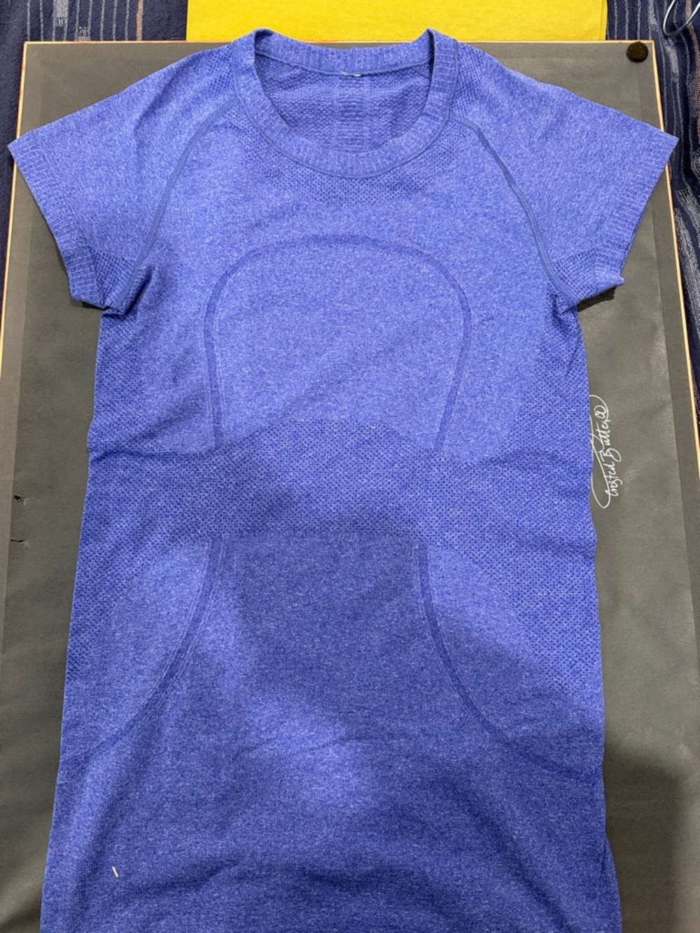 lululemon athletica Womens Blue Seamless Muscle Tee